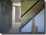 The replastering in process